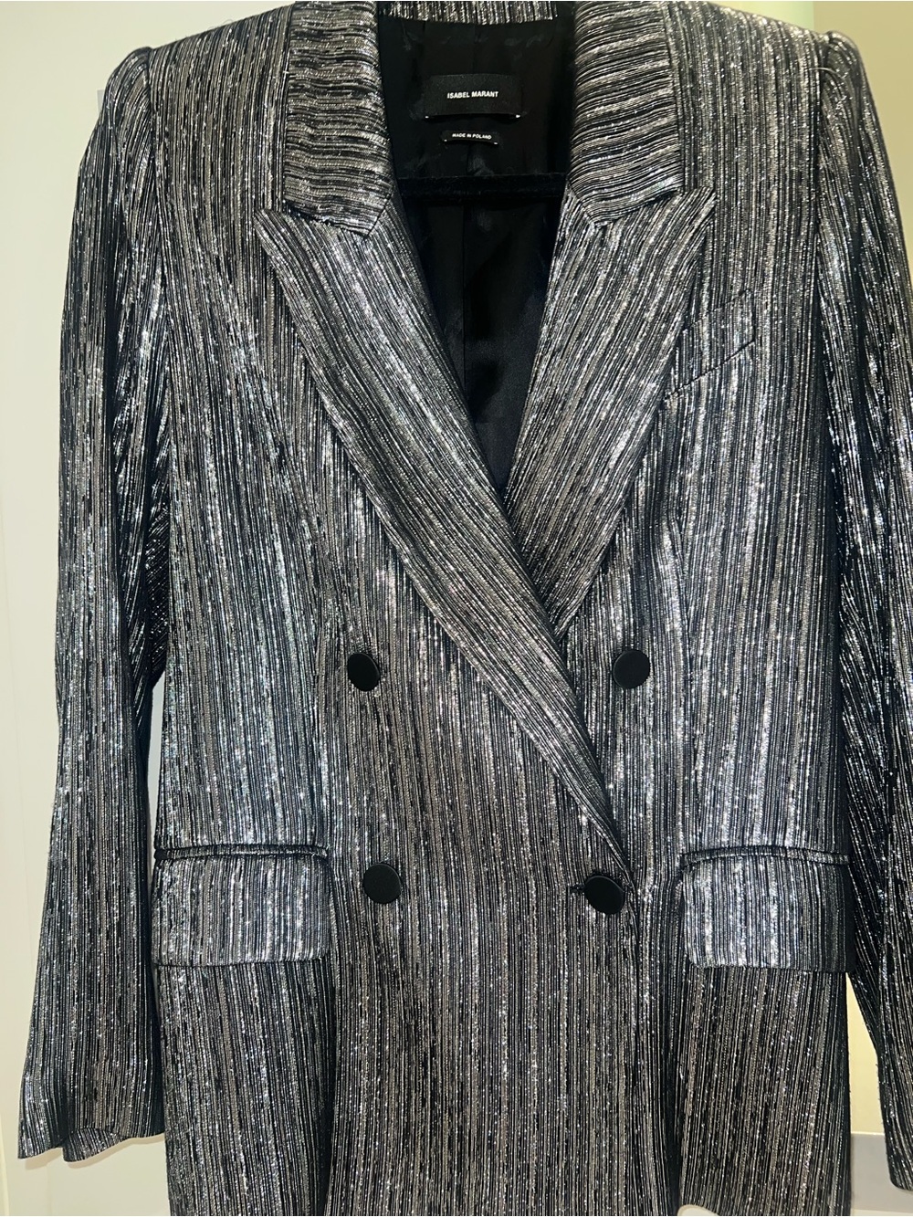 Isabel Marant: Stunning Black & Silver Lurex Blazer-LIKE NEW